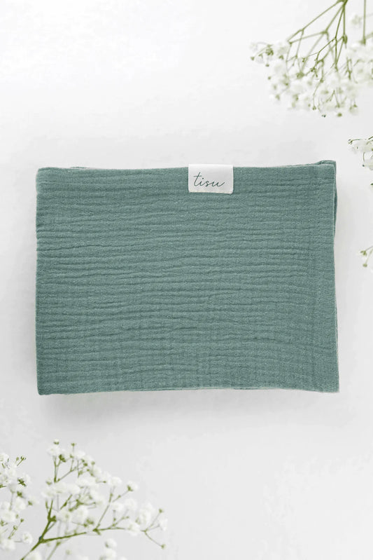 Fraldinha de musselina sage green