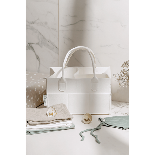 Bolsa organizadora de pañales blanca (-10%)