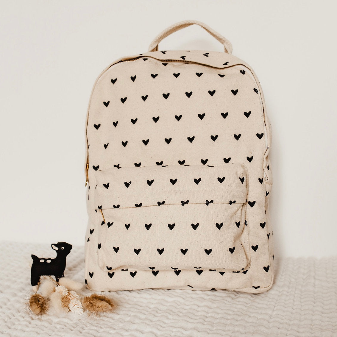 Mochila Bebé e Criança Corações Beige (-10%)