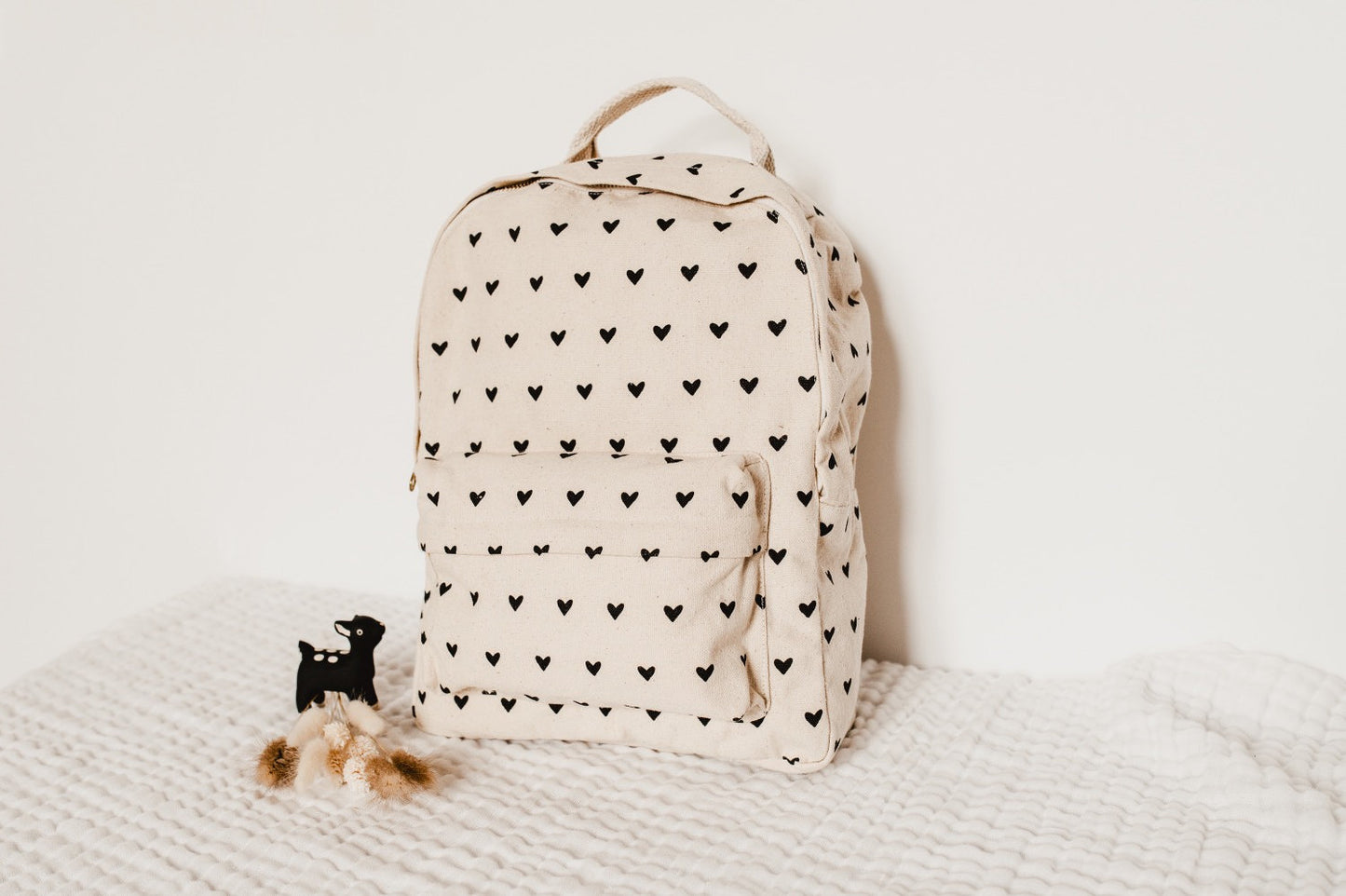 Mochila Bebé e Criança Corações Beige (-10%)