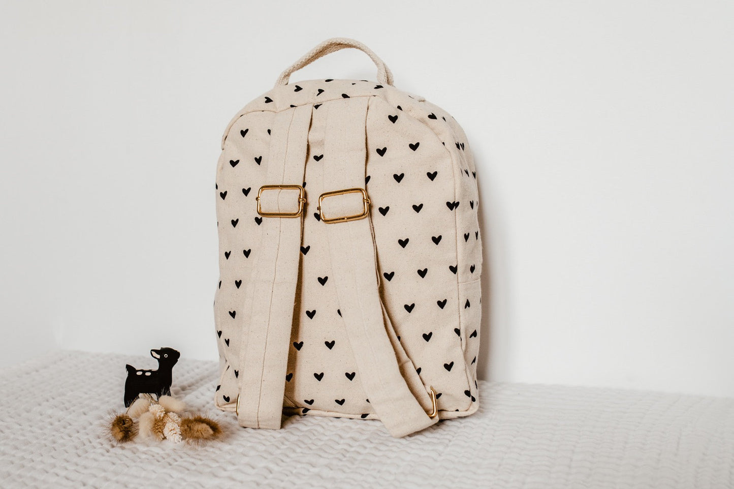 Mochila Bebé e Criança Corações Beige (-10%)