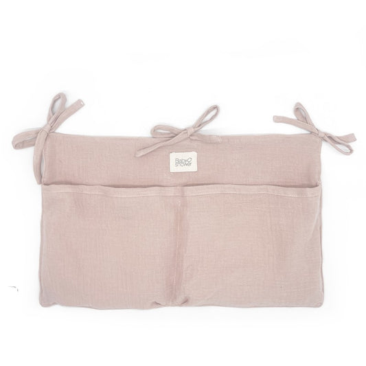 Baby crib organizer nude powder
