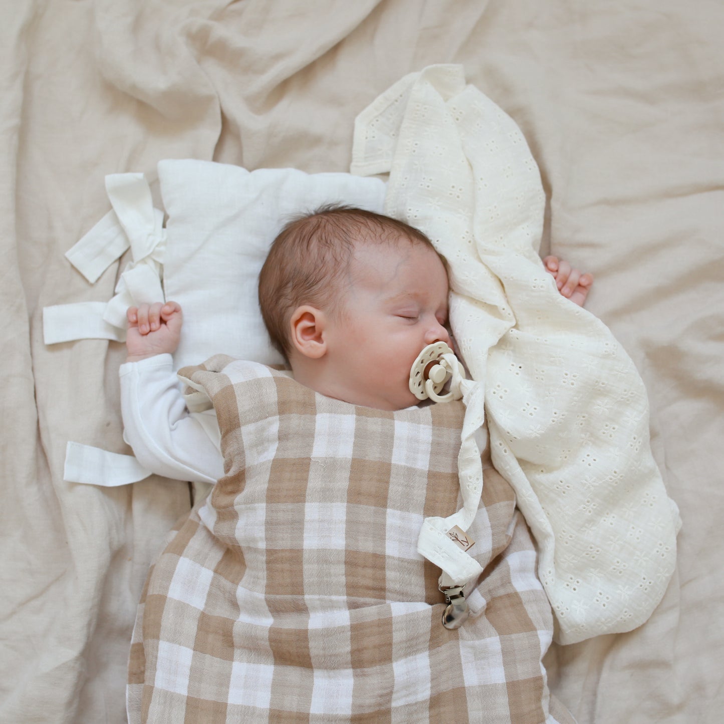 Checkered baby sleeping bag
