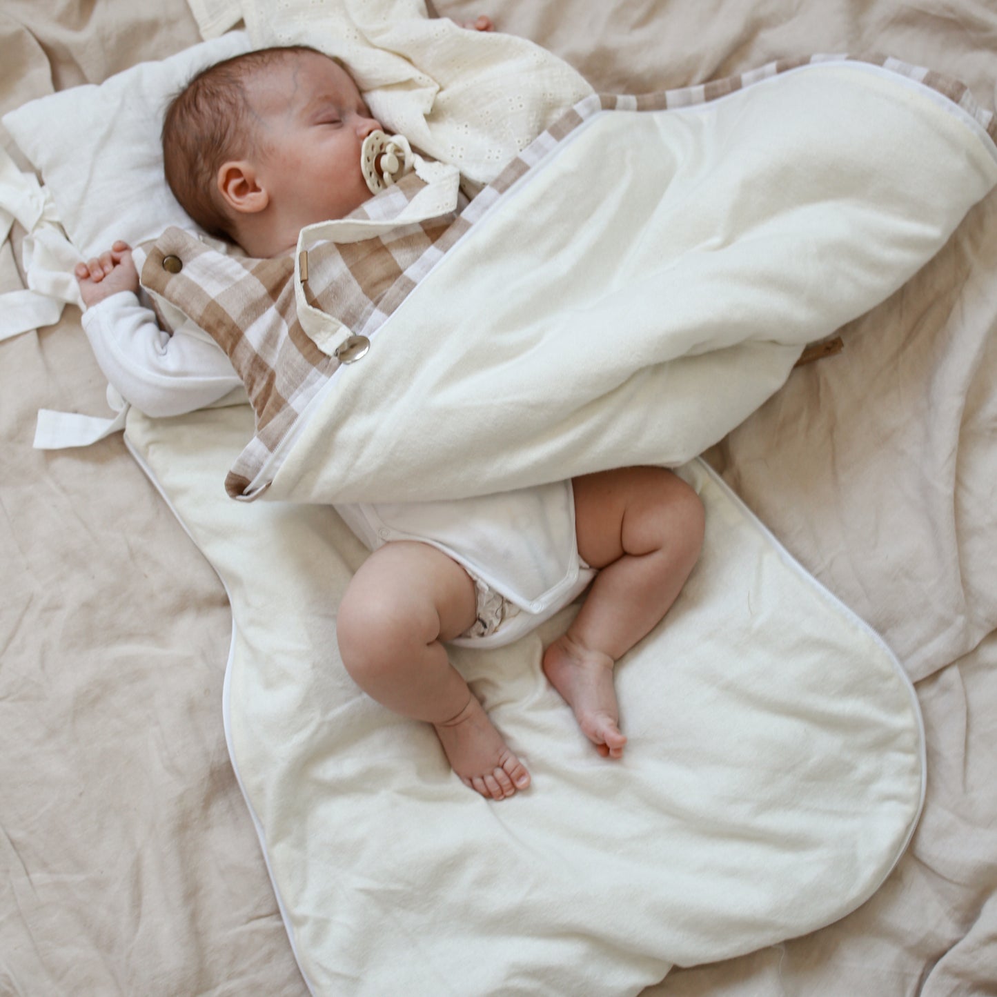 Checkered baby sleeping bag