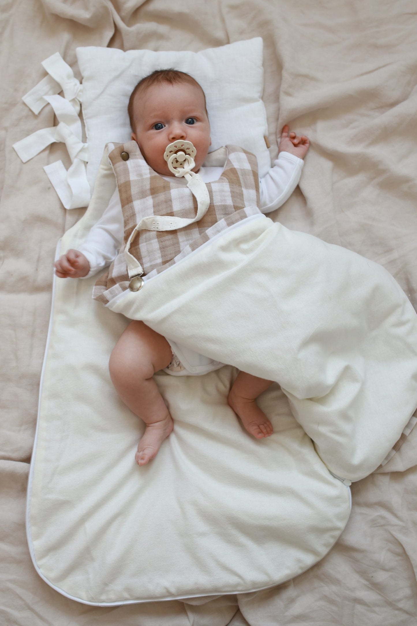 Checkered baby sleeping bag