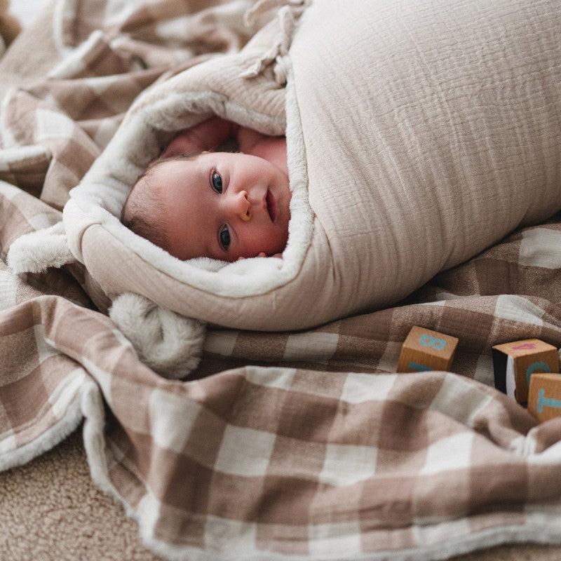 Baby Sleeping Bag Teddy Ivory Powder 