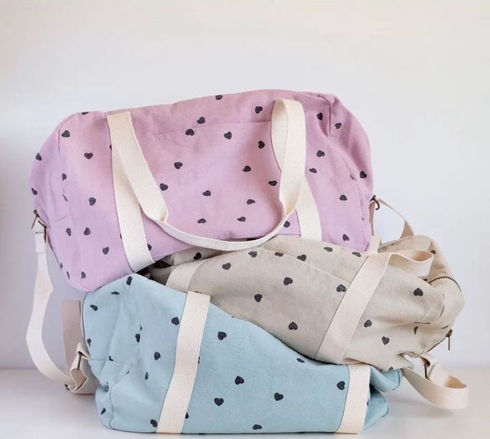 Hot Pink Hearts Maternity Bag 