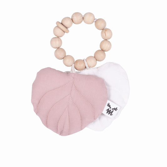 Powder Pink Leaves Teether