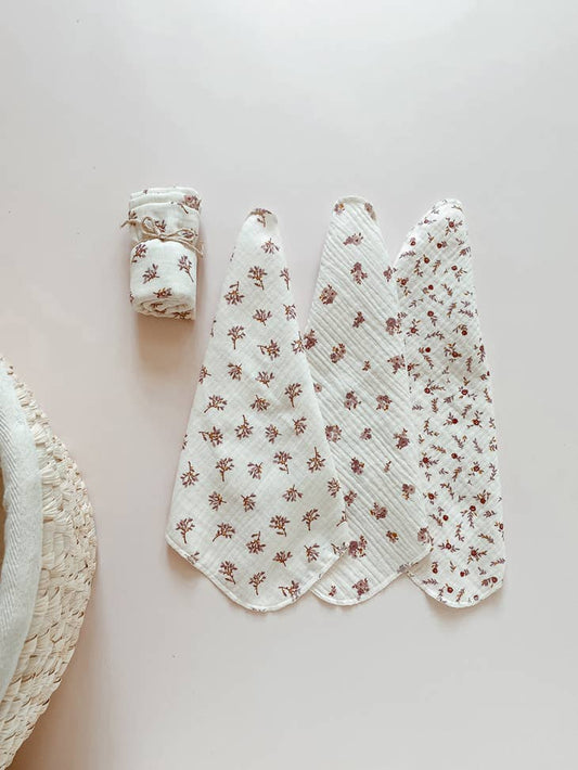 Fraldinhas de musselina Flores Vintage (-50%)