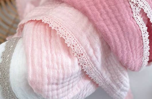 Light pink muslin with lace