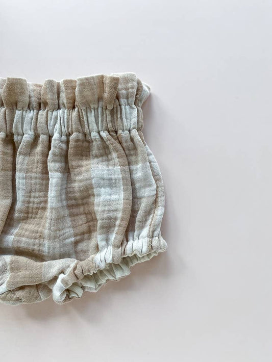 Large check pattern muslin diaper cover (-40%)