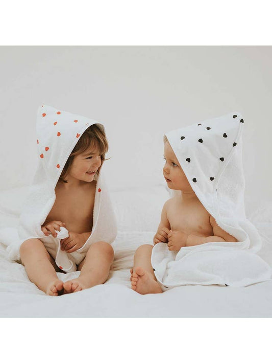 White hearts baby towel (-20%)